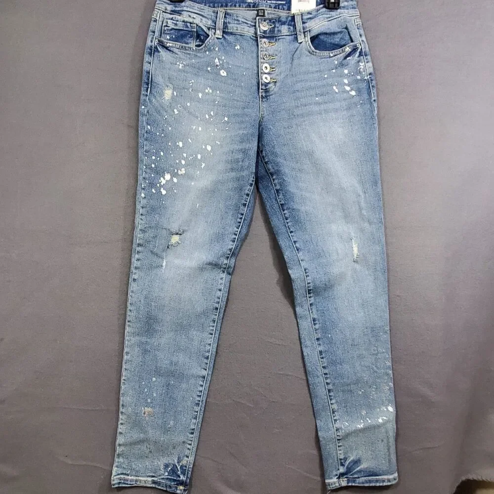 INC Denim Jeans Womens Size 10/30 Midrise Stright Blue